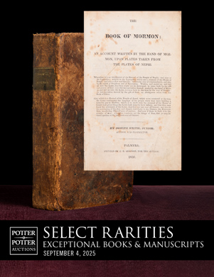Select Rarities: Exceptional Books & Manuscripts 